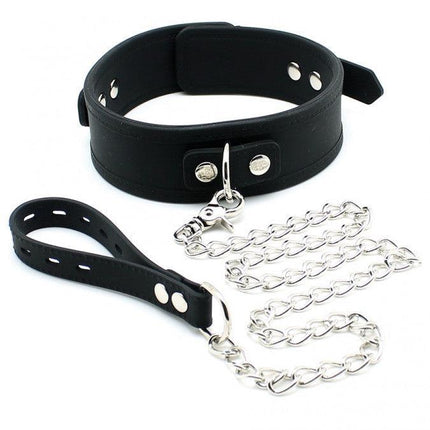Siliconen collar met hondenriem - Erotiekvoordeel.nl