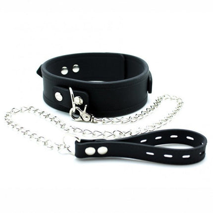 Siliconen collar met hondenriem - Erotiekvoordeel.nl