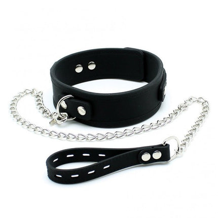 Siliconen collar met hondenriem - Erotiekvoordeel.nl