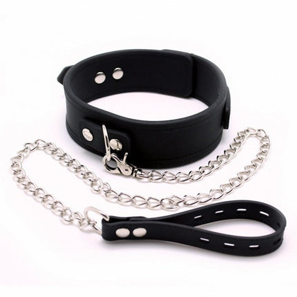 Siliconen collar met hondenriem - Erotiekvoordeel.nl