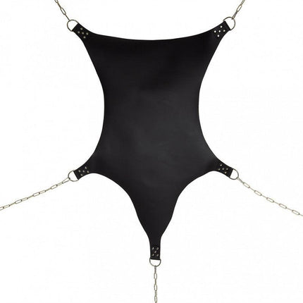 Sling / sex hangmat met 4 d-ringen van tuigleder - Erotiekvoordeel.nl