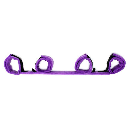 Spreader Bar | spreidstang met vier boeien - zwart/paars - Erotiekvoordeel.nl