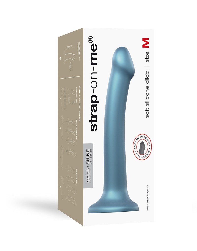 Strap-On-Me Semi-Realistische Mono Density Dildo Metallic Blauw - Erotiekvoordeel.nl