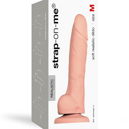 Strap-On-Me Soft Realistic Dildo met zuignap - blanke huidskleur - Erotiekvoordeel.nl