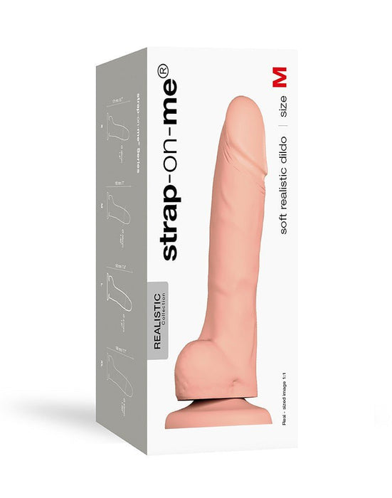 Strap-On-Me Soft Realistic Dildo met zuignap - blanke huidskleur - Erotiekvoordeel.nl