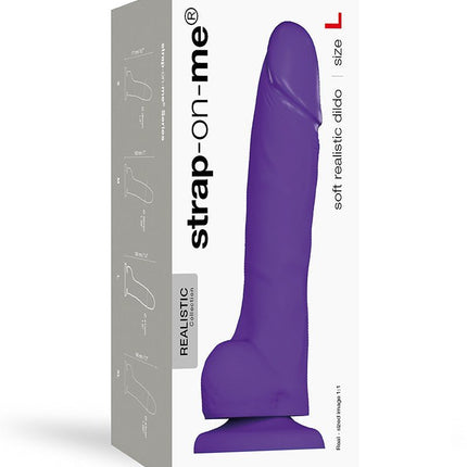Strap-On-Me Soft Realistic Dildo met zuignap - paars - Erotiekvoordeel.nl