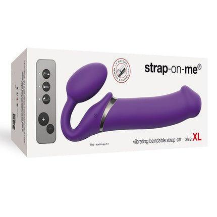 Strap-On-Me Vibrerende Strapless Strapon | Voorbinddildo met 3 motoren - paars - Erotiekvoordeel.nl