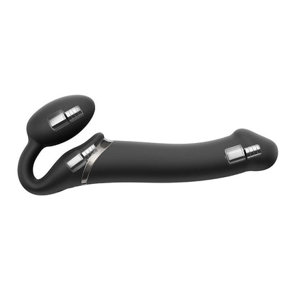 Strap-On-Me Vibrerende Strapless Strapon | Voorbinddildo met 3 motoren - zwart - Erotiekvoordeel.nl