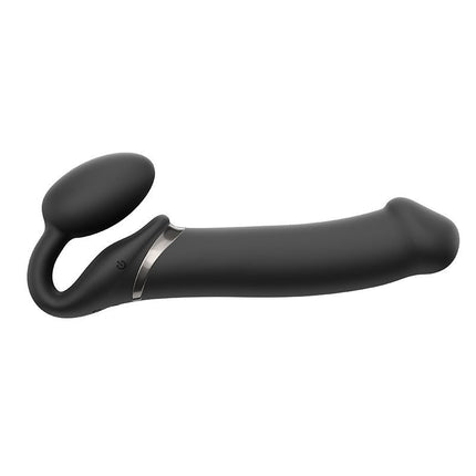 Strap-On-Me Vibrerende Strapless Strapon | Voorbinddildo met 3 motoren - zwart-Erotiekvoordeel.nl