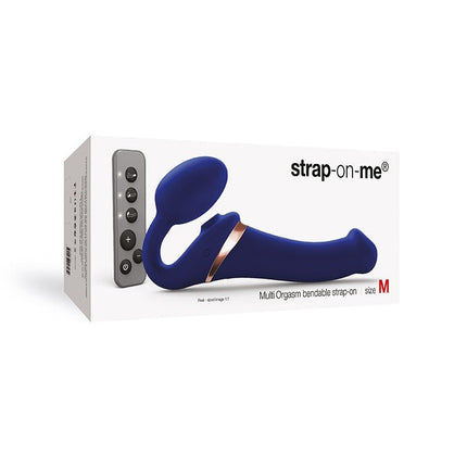 Strap-On-Me Vibrerende Strapless Voorbinddildo met luchtdruk stimulatie - paars-Erotiekvoordeel.nl