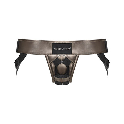 Strap-on-Me Pegging Harnas PVC Leatherette Curious - bronskleurig - Erotiekvoordeel.nl