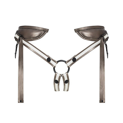 Strap-on-Me Pegging Harnas PVC Leatherette Desirous - bronskleurig - Erotiekvoordeel.nl