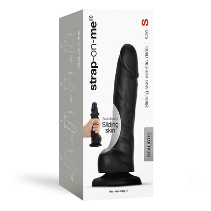 Strap-On-Me - Sliding Skin Realistische Dildo - Zwart-Erotiekvoordeel.nl