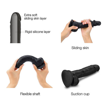 Strap-On-Me - Sliding Skin Realistische Dildo - Zwart-Erotiekvoordeel.nl