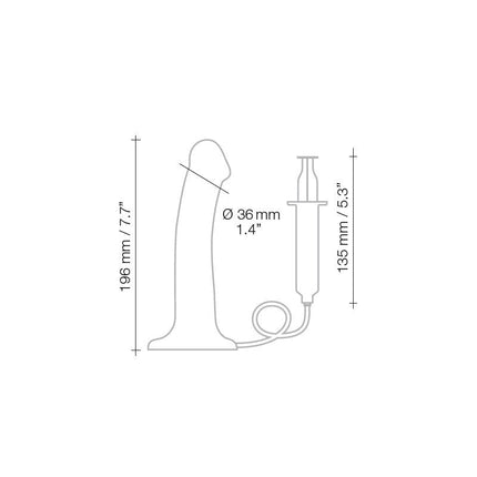 Strap-on-me Dildo met spuit mogelijkheid - zwart - Erotiekvoordeel.nl