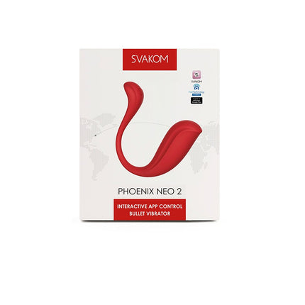 Svakom - Connexion Series Phoenix Neo 2 Interactieve Bullet Vibrator Met App Control - Rood-Erotiekvoordeel.nl