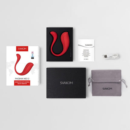 Svakom - Connexion Series Phoenix Neo 2 Interactieve Bullet Vibrator Met App Control - Rood-Erotiekvoordeel.nl