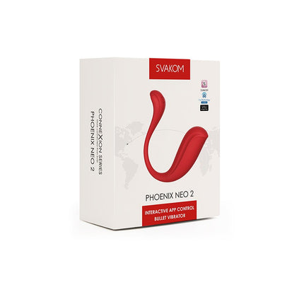 Svakom - Connexion Series Phoenix Neo 2 Interactieve Bullet Vibrator Met App Control - Rood-Erotiekvoordeel.nl
