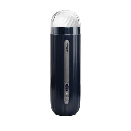 Svakom - Hannes Neo - Interactieve Throbbing Verwarmende Masturbator met App Control - Donkerblauw-Erotiekvoordeel.nl