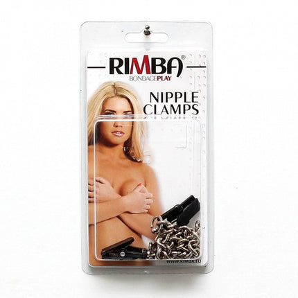 Tepelklemmen zwart plastic met ketting - Erotiekvoordeel.nl