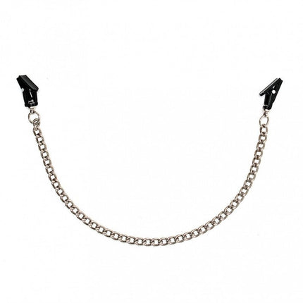Tepelklemmen zwart plastic met ketting - Erotiekvoordeel.nl