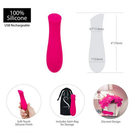 The Mini Swan Rose clitoris vibrator - roze - Erotiekvoordeel.nl