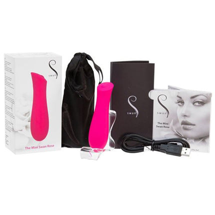 The Mini Swan Rose clitoris vibrator - roze - Erotiekvoordeel.nl