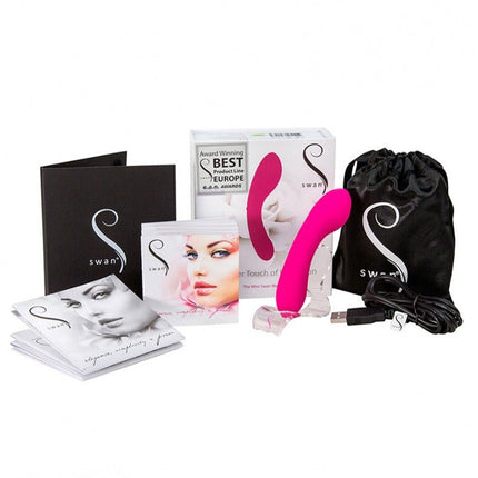 The Mini Swan Wand vibrator - roze - Erotiekvoordeel.nl