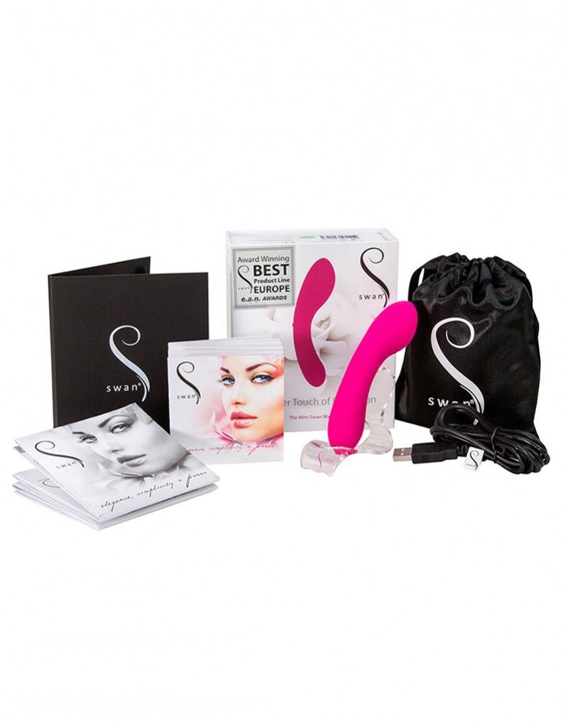 The Mini Swan Wand vibrator - roze - Erotiekvoordeel.nl