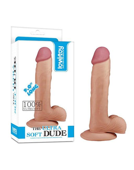The Ultra Soft Dude Realistische Dildo - 23 cm x 4,1 cm - Erotiekvoordeel.nl