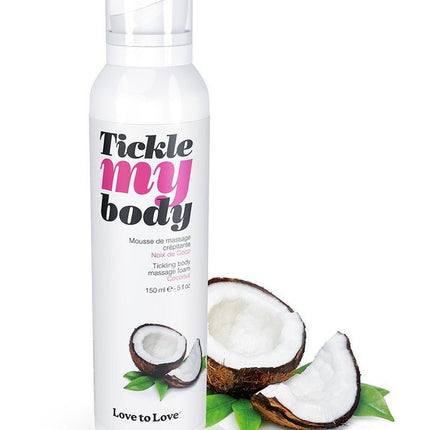 Tickle my body Massagemousse - Coconut - Erotiekvoordeel.nl