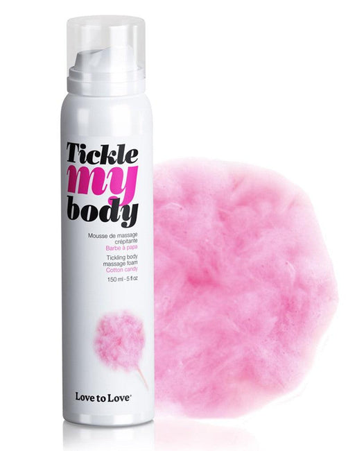 Tickle my body Massagemousse - Cotton Candy - Erotiekvoordeel.nl