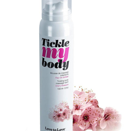 Tickle my body Massagemousse - Kersenbloesem - Erotiekvoordeel.nl