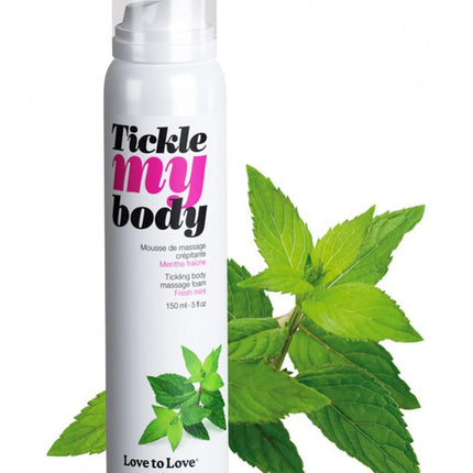 Tickle my body Massagemousse - Mint - Erotiekvoordeel.nl