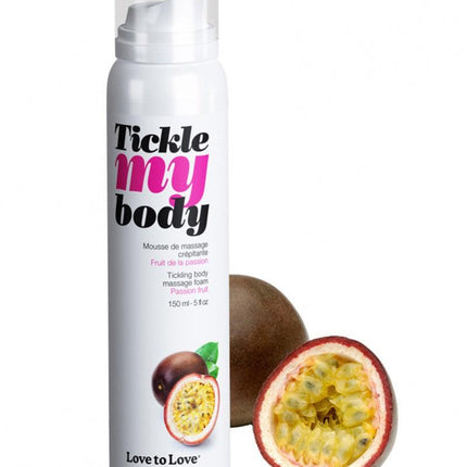Tickle my body Massagemousse - Passion Fruit - Erotiekvoordeel.nl
