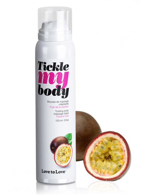Tickle my body Massagemousse - Passion Fruit - Erotiekvoordeel.nl