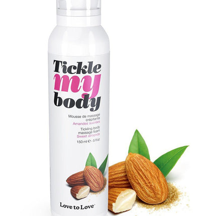 Tickle my body Massagemousse - Sweet Almond - Erotiekvoordeel.nl