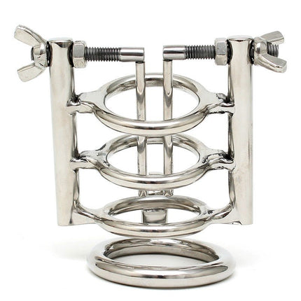 Urinebuis stretcher met cockring en hangslot - RVS - Erotiekvoordeel.nl