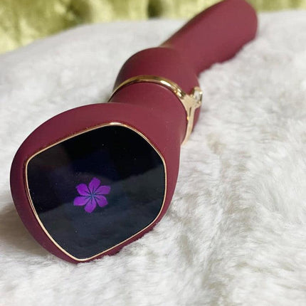 Viotec Chance - Vibrator - G Spot Vibrator - G Spot Massager met LCD Scherm - Goud en Wijnrood - Luxueus Zacht Siliconen-Erotiekvoordeel.nl