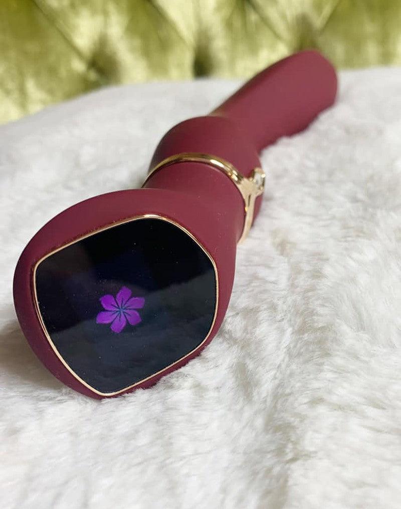 Viotec Chance - Vibrator - G Spot Vibrator - G Spot Massager met LCD Scherm - Goud en Wijnrood - Luxueus Zacht Siliconen-Erotiekvoordeel.nl