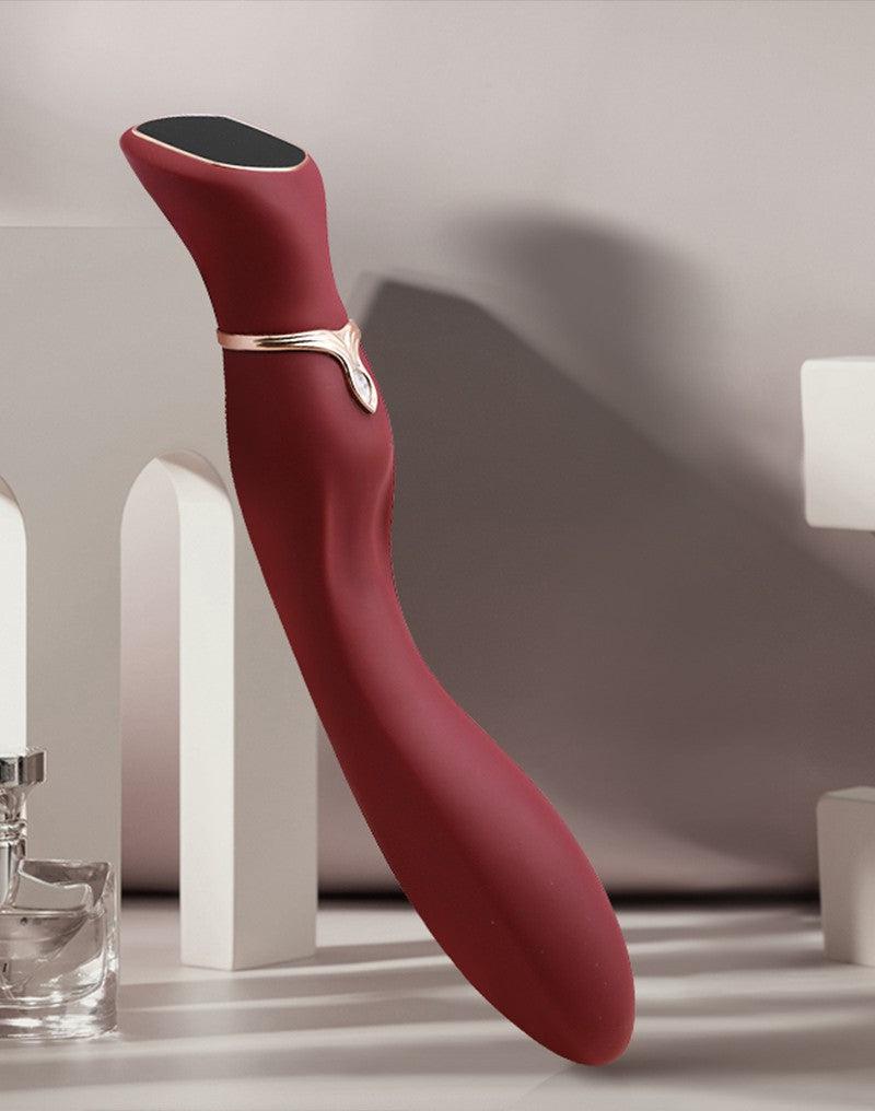 Viotec Chance - Vibrator - G Spot Vibrator - G Spot Massager met LCD Scherm - Goud en Wijnrood - Luxueus Zacht Siliconen-Erotiekvoordeel.nl
