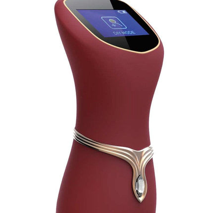 Viotec Chance - Vibrator - G Spot Vibrator - G Spot Massager met LCD Scherm - Goud en Wijnrood - Luxueus Zacht Siliconen-Erotiekvoordeel.nl