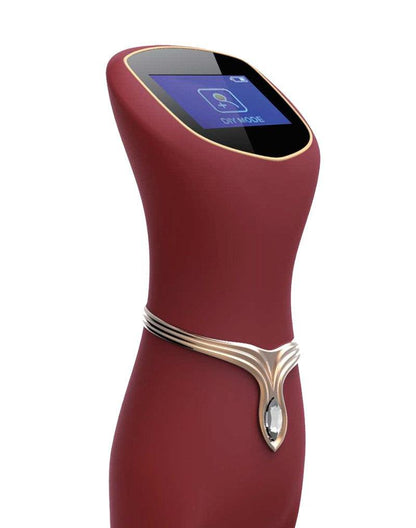 Viotec Chance - Vibrator - G Spot Vibrator - G Spot Massager met LCD Scherm - Goud en Wijnrood - Luxueus Zacht Siliconen-Erotiekvoordeel.nl