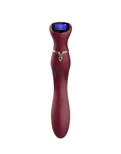 Viotec Chance - Vibrator - G Spot Vibrator - G Spot Massager met LCD Scherm - Goud en Wijnrood - Luxueus Zacht Siliconen-Erotiekvoordeel.nl