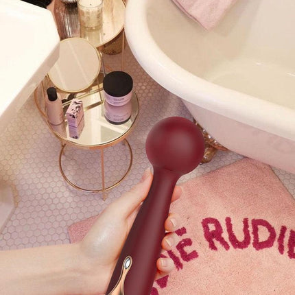 Viotec Firelick - Vibrator - Mini Vibrator - Wand Vibrator - Goud en Wijnrood - Luxueus Zacht Siliconen-Erotiekvoordeel.nl