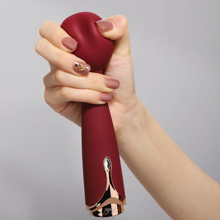 Viotec Firelick - Vibrator - Mini Vibrator - Wand Vibrator - Goud en Wijnrood - Luxueus Zacht Siliconen-Erotiekvoordeel.nl