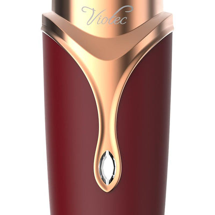 Viotec Firelick - Vibrator - Mini Vibrator - Wand Vibrator - Goud en Wijnrood - Luxueus Zacht Siliconen-Erotiekvoordeel.nl