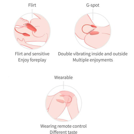 Viotec Flora - Vibrator - Draagbare Vibrator met Appbediening - Wijnrood - Om Te Dragen in je Slip-Erotiekvoordeel.nl