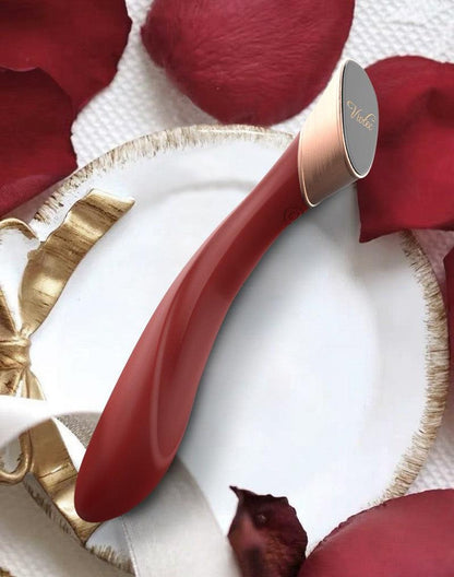 Viotec Manto - Vibrator - G Spot Vibrator - Goud en Wijnrood - Luxueus Zacht Siliconen-Erotiekvoordeel.nl