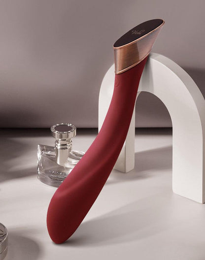Viotec Manto - Vibrator - G Spot Vibrator - Goud en Wijnrood - Luxueus Zacht Siliconen-Erotiekvoordeel.nl